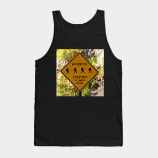 Big foot crossing zone sign Tank Top